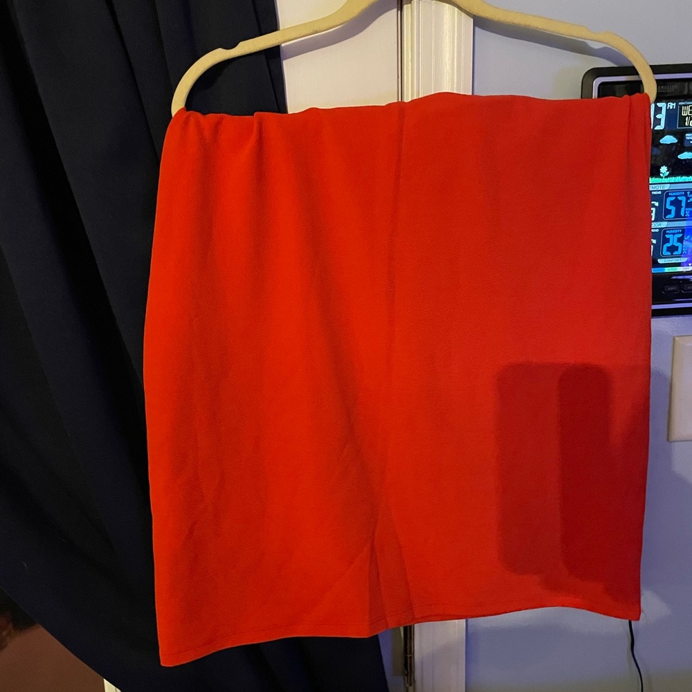 Burnt orange pencil skirt